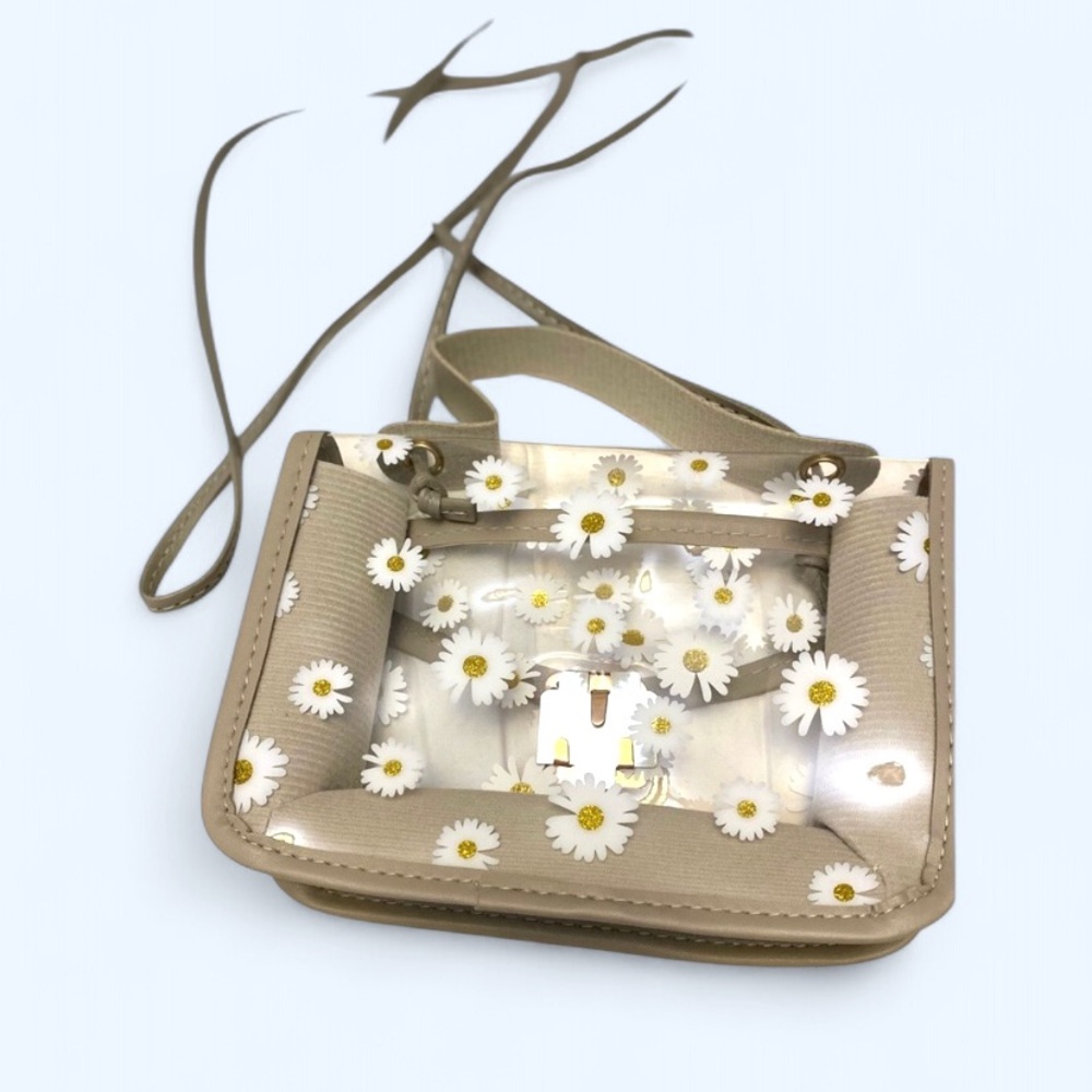 Floral Gray Crossbody bag Clear Bag Shoulder bag - Picture 9 of 13
